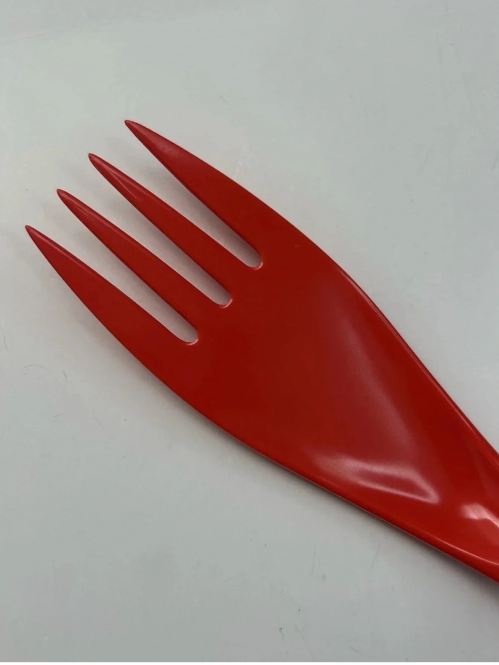 Mepal Rosti Design Melamine Vtg Serving Fork Red 2530 Hutzler Denmark 12” Retro